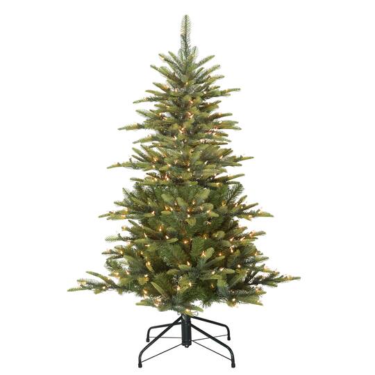 4.5ft. Pre-Lit Aspen Fir Artificial Christmas Tree, Clear Lights